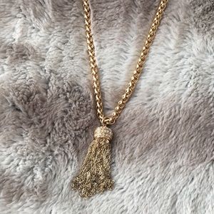 Gold Tassel Necklace